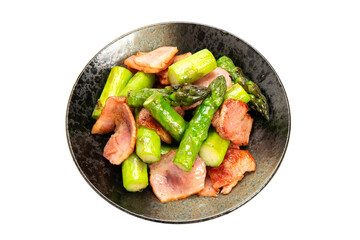 アスパラガスとベーコンの炒め物