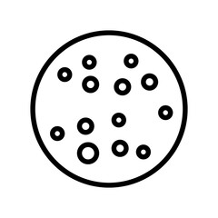 chronic blistering skin disease line icon vector. chronic blistering skin disease sign. isolated contour symbol black illustration