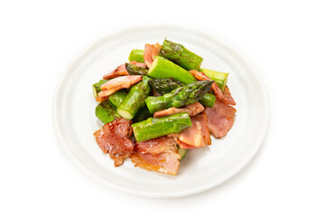 アスパラガスとベーコンの炒め物