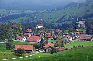 Das Dorf Flüeli, Kanton Obwalden, Heimat von Bruder Klaus