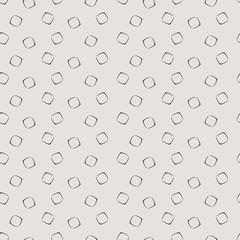 Seamless pattern with abstract squares on light background. Vector illustration with graphic decorative elements for print or textile.