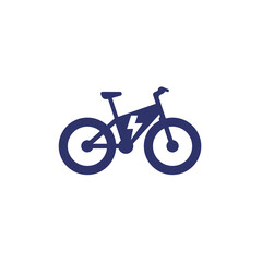 Fototapeta premium Electric bike with fat tires icon