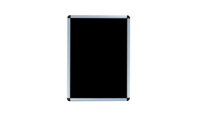 Top view chalkboard on isolated white background