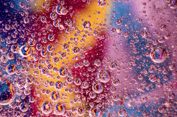 oil drops floating in water