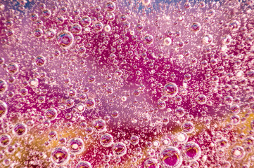 oil drops floating in water