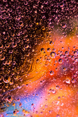 oil drops floating in water