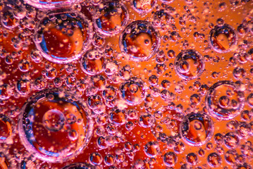 oil drops floating in water