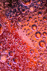 oil drops floating in water