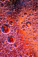 oil drops floating in water