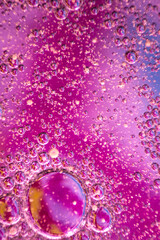 oil drops floating in water