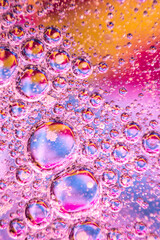 oil drops floating in water