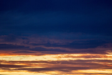 sunset in the sky