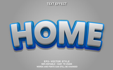 Editable Text Effect Cute Home Premium Vector