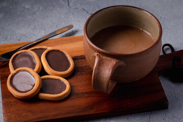 Chocolate Cookies and Hot Coffee