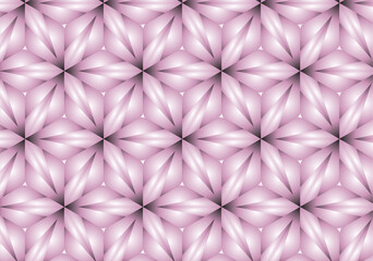 pink pattern volumetric white flowers with pink shades