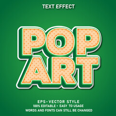 Modern Editable Text Style Effect Pop Art Premium Vector