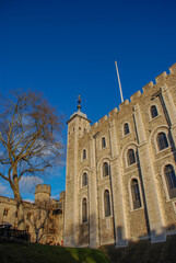 Fototapeta na wymiar The historic Tower of London in London, UK