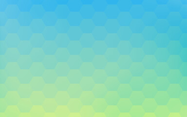 Fototapeta na wymiar 背景素材：淡い黄緑と青のグラデーションの幾何学模様