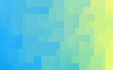 背景素材：淡い黄緑と青のグラデーションの幾何学模様のアブストラクト