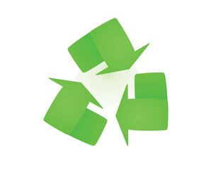 Green recycle sign. vector illustration
