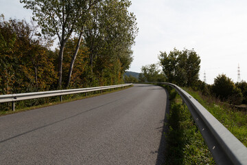 Fototapeta premium autumn street with curf