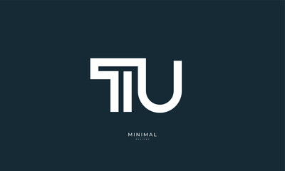 Alphabet letter icon logo TU