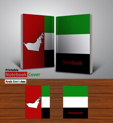 Notebook Design Mockup - 3D Book Template - National Country Map and Flag - Ready to Print Magazine Cover - Vector