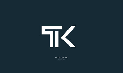 Alphabet letter icon logo TK