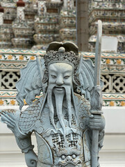 Stone statue detail at Wat Arun, Bangkok