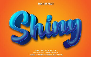 Editable Text Effect Shiny Premium Vector