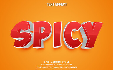 Editable Text Effect Spicy Premium Vector