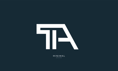 Alphabet letter icon logo TA