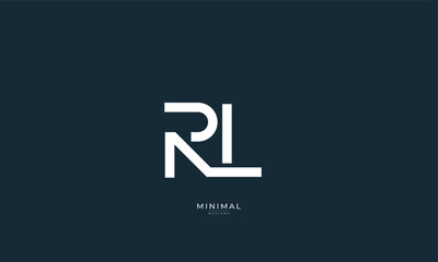 Alphabet letter icon logo RL