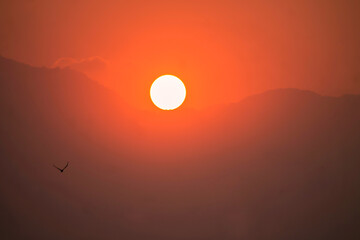 Obraz premium sunset in the mountains