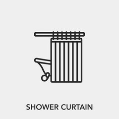 shower curtain icon vector sign symbol