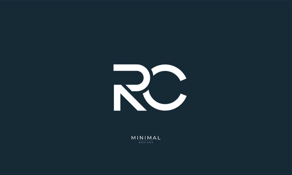 Alphabet letter icon logo RC