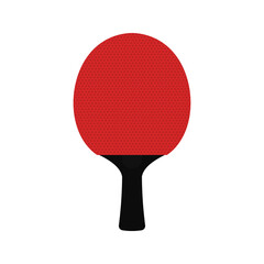 Racket for playing table tennis, vector illustration in flat style. icon vector