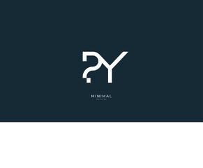 Alphabet letter icon logo PY