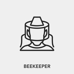 beekeeper icon vector sign symbol