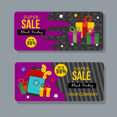 black friday gift voucher coupon template