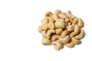 cashew nuts on a white background
