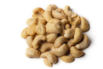 cashew nuts on a white background