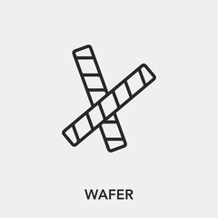 wafer icon vector sign symbol