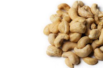 cashew nuts on a white background