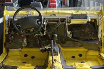 Obraz premium car interior removed