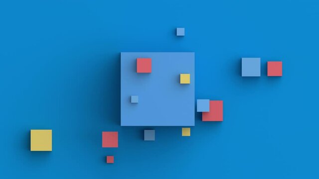 Abstract 3d render, geometric background, modern animation, motion design, 4k seamless looped video