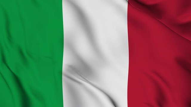 Flag of the Italian Republic fluttering in the wind