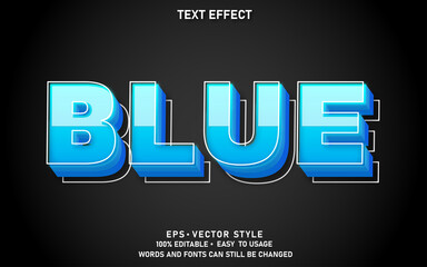 Modern Editable Text Effect Blue Premium Vector