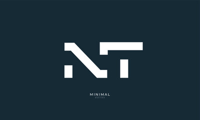 Alphabet letter icon logo NT