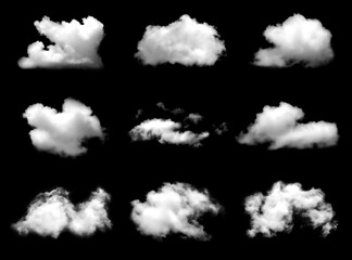 cloud isolated on black background